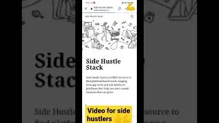 Must watch video for side hustlers 👆👍👍💪