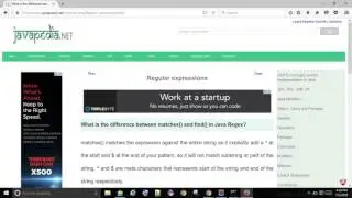 What is the difference between matches() and find() in Java Regex?
| javapedia.net