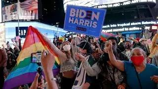 Watch: On the ground in the US when the election result was called