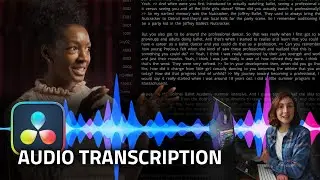 Audio Transcription - DaVinci Resolve 18.5 BETA TUTORIAL