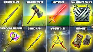 Evolution of All Fortnite Melee Weapons (Chapter 1 Season 1 - Chapter 5 Season 3)