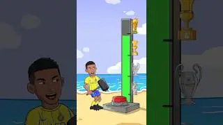 Who is Stronger Hammer Challenge: Ronaldo vs Mbappe vs Messi  #animation #football