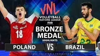 Poland vs Brazil | Bronze Medal Match | Highlights | Mens VNL 2019