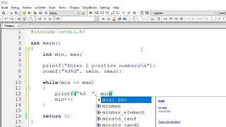 C Program to Print Natural Numbers Between Two Numbers using While loop