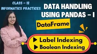 Label Indexing and Boolean Indexing | Data Handling using Pandas-I  | Class 12 Informatics Practices