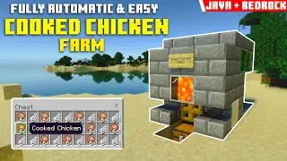 1.20+ *AUTOMATIC* COOKED CHICKEN FARM (Java + Bedrock) - Minecraft