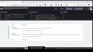 Wordpress Plugins Interface CSS & HTML