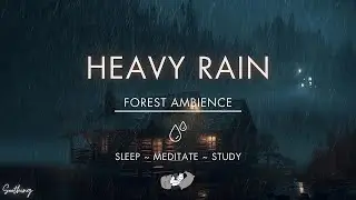 Heavy Rain On Roof | NO MIDROLL ADS | Soothing Rain Sounds For Sleeping