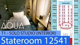 Norwegian Aqua stateroom 12541 - T1 Solo Studio Interior