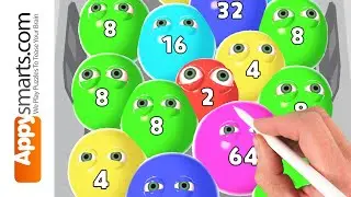 Squeeze The Blobs - Into The Crowd 2048 - Puzzle Game Walkthrough