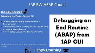 24 Debugging End Routine ABAP in BW on HANA