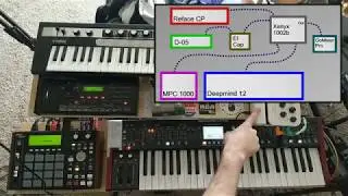 Hardware Synth Setup & Tips 2019 | MPC1000, Deepmind 12, Reface CP, D-05