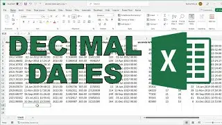 How to convert decimal dates into date and time in excel