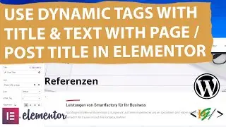 How to Display Page / Post Title using Dynamic Tags in Title or Text Widget in Elementor WordPress