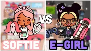 E-GIRL😈🙄 vs SOFTIE🧸🤍morning routine! | FREE HOUSE EDITION!