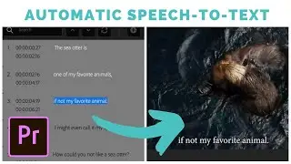Closed Captions + Speech-to-Text Tutorial in Premiere Pro