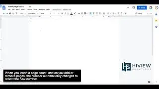 How to insert a page count in Docs