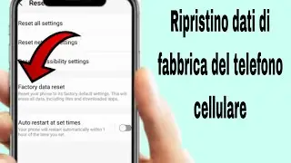 Come ripristinare i dati di fabbrica del telefono cellulare Android 2024.Ripristino dati di fabbrica