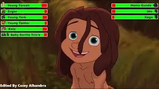 Tarzan 2 (2005) Final Battle with healthbars 1/2