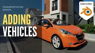 Adding CARS on ARCHVIZ renderings - Blender Transportation addon