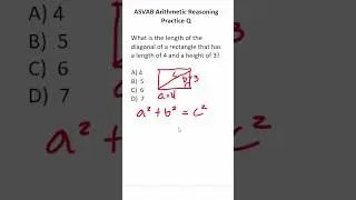 ASVAB/PiCAT Arithmetic Reasoning Practice Test Q: Pythagorean Theorem 