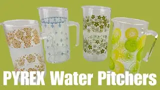 Vintage PYREX Glass Water Pitcher Collection