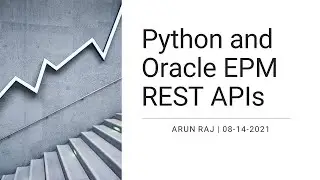 Zoom Session on Python and EPM REST APIs