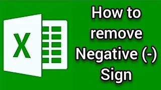 How to remove Negative (-)Sign in excel