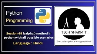 isalpha() function or method in Python | methods in python | function in python | Python course |