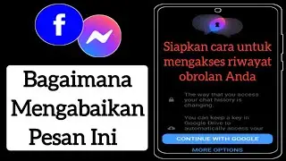 atur cara untuk mengakses messenger riwayat obrolan Anda ||menyelesaikan pengaturan yang diperlukan