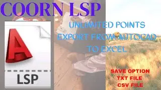 How to export multiple points from autocad to excel just click with lisp