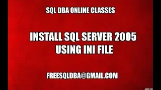 Install Sql Server 2005 using INI file