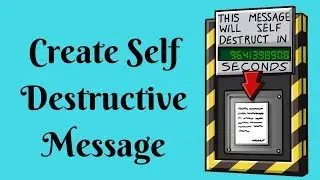 How to send self distructive message