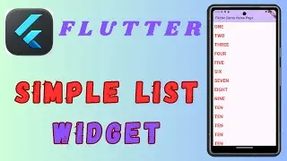 List widget in flutter || part 11 flutter || Create list in flutter || How to create list in flutter