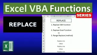 Excel VBA Functions: REPLACE