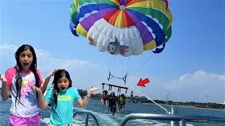 Parasailing at the beach in Antalya Turkey!! family fun vlogs