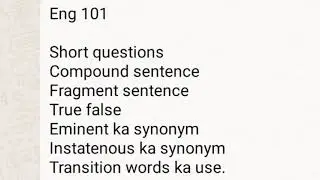 Eng101 Final term paper 2024 || Eng101 subjective and objective paper 2021 || Eng101 paper 2024