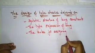 Type checking | Compiler Design | Lec-39 | Bhanu Priya