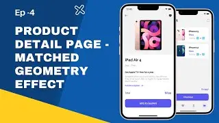 Complete E-Commerce App UI - Final Ep 4 - Matched Geometry Effect - Detail Screen - Cart Screen