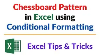 How to Create a Chessboard pattern in Excel