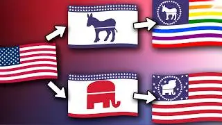 Evolution of Democratic Vs Republican US Flags | Fun With Flags