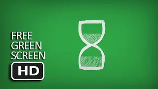 Free Green Screen - Cartoon Hourglass Loading