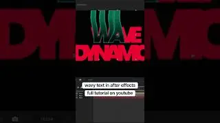 Make This Wavy Text Animation in After Effects!