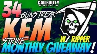 CoD: Ghosts | *CRAZY* 34 Gun Streak KEM Strike | @ModJunkiez $25 Monthly Giveaway!