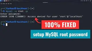 MySQL Error (100% FIXED) - Access denied for user 'root'@'localhost' | Kali Linux