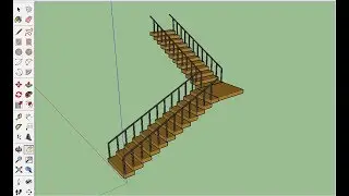 How to make 3D stairs - Sketchup 3d modelling