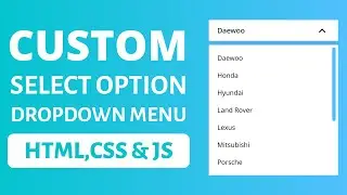 Custom select menu dropdown in MTML, CSS & Javascript | custom select option css  | HA Codes