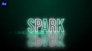 Neon Spark Glowing Text Particle Animation | After Effect | No Plugin