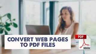 How to save WEB PAGE as a PDF file