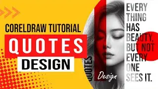 How to create Social Media QUOTE design in Coreldraw | corel draw tips * tricks